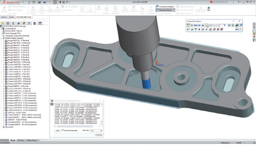 SOLIDWORKS 2018 includes SOLIDWORKS CAM Standard, providing rules-based 2.5-axis milling and turning to generate NC code and preview cutter paths.