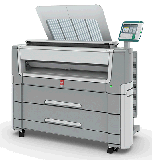 The Océ PlotWave 550 large-format technical document printing solution incorporates many of the eight major technologies explained on the “Océ Wide Format Technologies CAD/GIS Overview Guide.” Image courtesy of Canon Solutions America Inc.