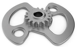 Nylon and stainless steel (shown here) are two of the most popular 3D printing materials. Image courtesy of Proto Labs. 