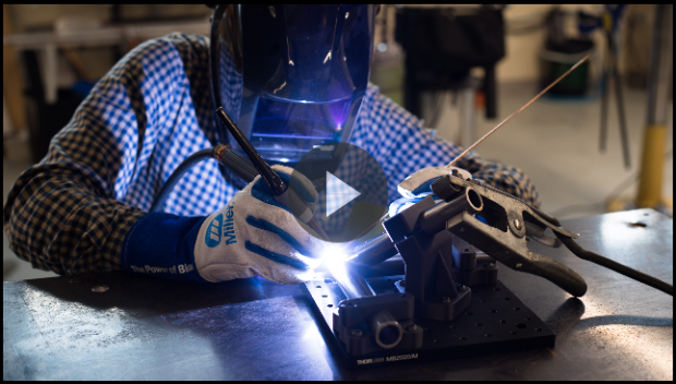 The on-demand webinar “Using 3D Printing for Welding Fixtures” demonstrates that 3D printing can produce durable, custom fixturing quickly, saving both time and money. Image courtesy of Markforged Inc.