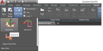 AutoCAD 2019 makes it easy to insert a named view onto a paper space layout.