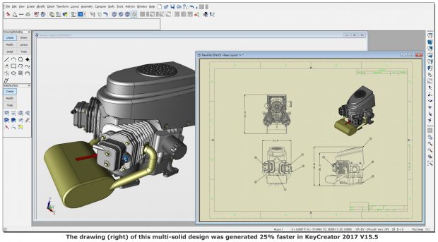 The V15.5 release of the Kubotek line of CAD/CAM products provides updates to six CAD file translators. Image courtesy of Kubotek3D.