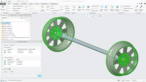 Beginning with Creo 5.0, the Creo Collaboration Extension for Autodesk Inventor now supports the bidirectional exchange of both parts and assemblies. Image courtesy of PTC.