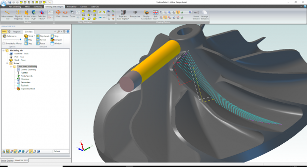 AlibreCAM 2018 now includes the ability to perform continuous 5 axis machining operations on Alibre Design models.