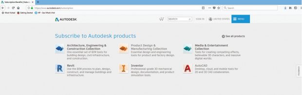 Autodesk stopped selling perpetual licenses in February 2016. Today, the only purchase option is subscription. Image courtesy of Autodesk.