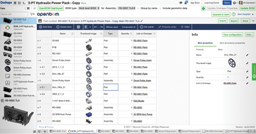 Onshape lets users simultaneously view sheet metal parts as folded, flat and table views. Image courtesy of Onshape.