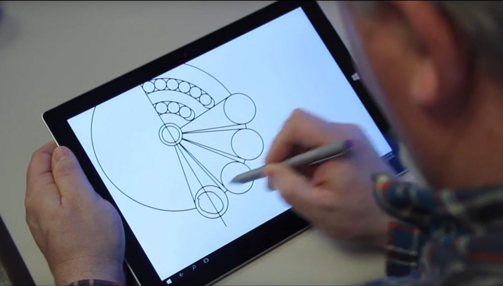 Siemens PLM Software’s Catchbook uses automatic shape recognition to turn rough hand-drawn objects into precise geometric objects. Image courtesy of Siemens PLM Software.