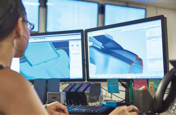 To accelerate digital manufacturing, online portals are based off of CAD models, which users can update according to instant feedback. Image courtesy of Stratasys Direct Manufacturing. 