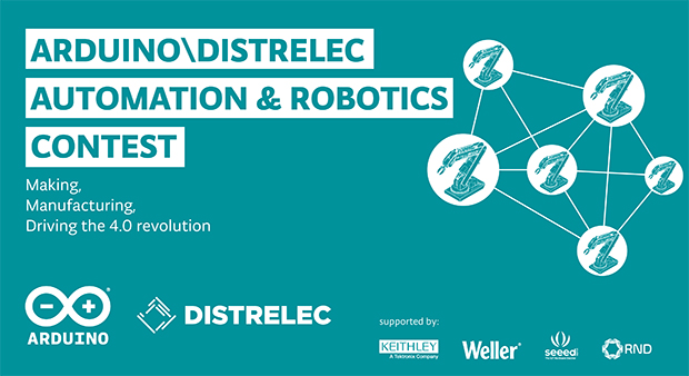 Arduino launched a global contest that challenges users of its open-source electronics platform to create products that help advance the development of Industry 4.0 automation and robotics applications. The contest is being run in partnership with electronics and automation distributor Distrelec and is hosted at the Arduino Project Hub.