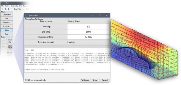 OpenFOAM. CFD solver integration. Image courtesy of Precise Simulation.
