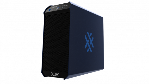 The BOXX APEXX SE (Special Edition) is powered by a six-core, 4.0GHz Intel Core i7-8086K Limited Edition processor that's capable of delivering up to 5.0GHz maximum turbo frequency. BOXX reports that it has “professionally overclocked” the Core i7-8086K CPU to reach and maintain that 5.0GHz clock frequency performance across all six cores. Image courtesy of BOXX Technologies.