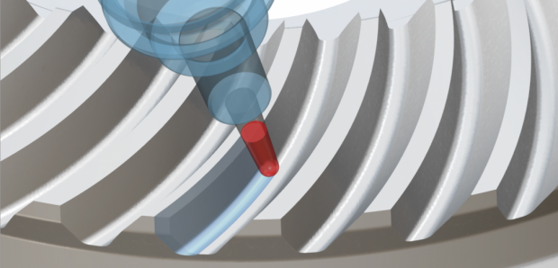 The simulation has been stepped back to a point immediately prior to the erroneous cut. Image courtesy of ModuleWorks.