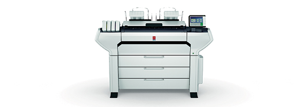 Canon U.S.A. says that its new Océ ColorWave 3000 series of large-format printing systems can print, copy and scan a wide range of technical documents. Shown here is the Océ ColorWave 3700 with Océ MediaSense technology. This technology adjusts the gap between the imaging device and media automatically without user intervention. Image courtesy of Canon U.S.A. Inc.