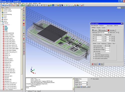ANSYS 14 Icepak GUI