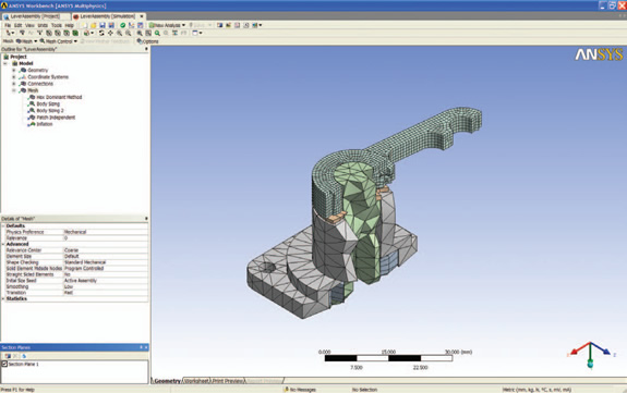 The sectioning tools in ANSYSWorkbench 11 allow you to inspect the internal structure of your mesh.