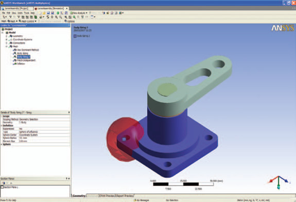 The interactive mesh refinement tools allow you to select areas of stress concentration to improve the resolution of the simulated model.