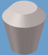 A faceted surface is made up of lots of little triangles of various sizes. You might have to look closely to see these.