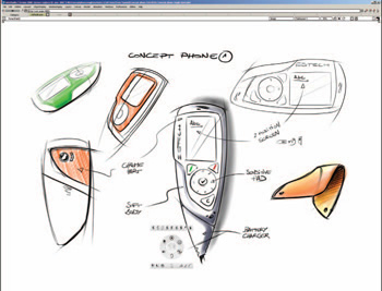 AliasStudio supports tablets, so you can draw freehand or on a flat canvas that can be moved around in 3Dspace.