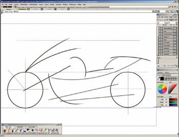 Predictivestrokes:AliasStudio can recognize what you’re trying to draw and create your strokes as precise lines, curves, and ellipses, even with a mouse.