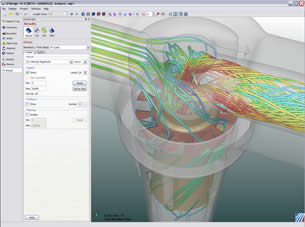 Navigation driven by property tables provides a simple roadmap for setting up, simulating, and extracting solutions for a water separator. 