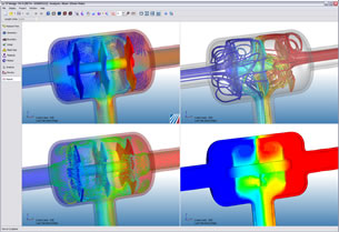 The new multi-view mode facilitates the review of different analysis results in up to four independent views.