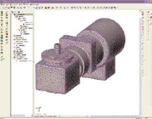 This motor model was meshed with NEiFusion using smart meshing that recognizes features for easy editing.