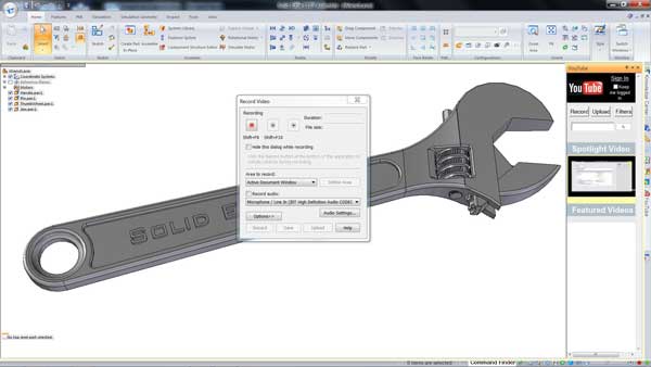 Solid Edge You Tube upload