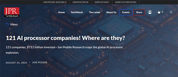 JPR Publishes AI Processor Report