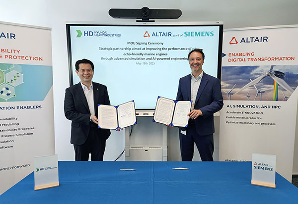 Altair, Hyundai Sign MOU on Marine Engine Development