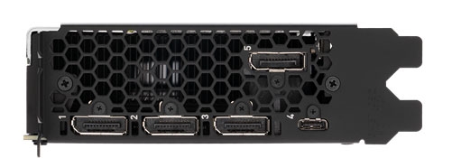 The NVIDIA Quadro RTX 8000 features four display ports and supports USB Type-C and VirtualLink, an open industry standard for next-generation virtual reality headsets through a single USB-C connector. Image courtesy of PNY Technologies.