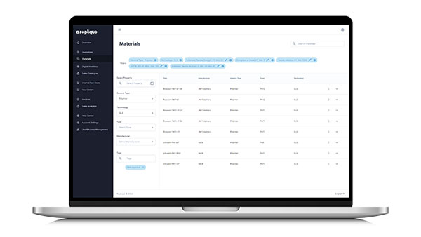 Réplique Publicly Launches 3D Printing Material Hub