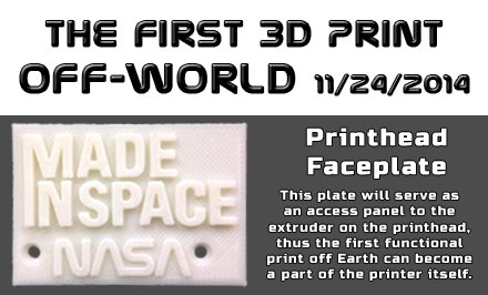 First Object 3D Printed in Space