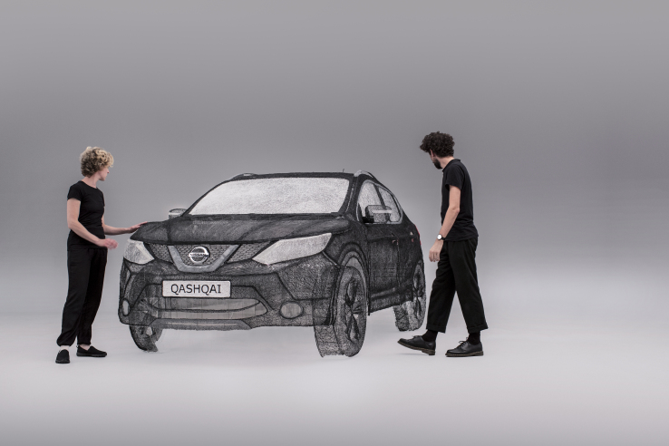 Nissan Creates World’s Largest 3D Pen Sculpture